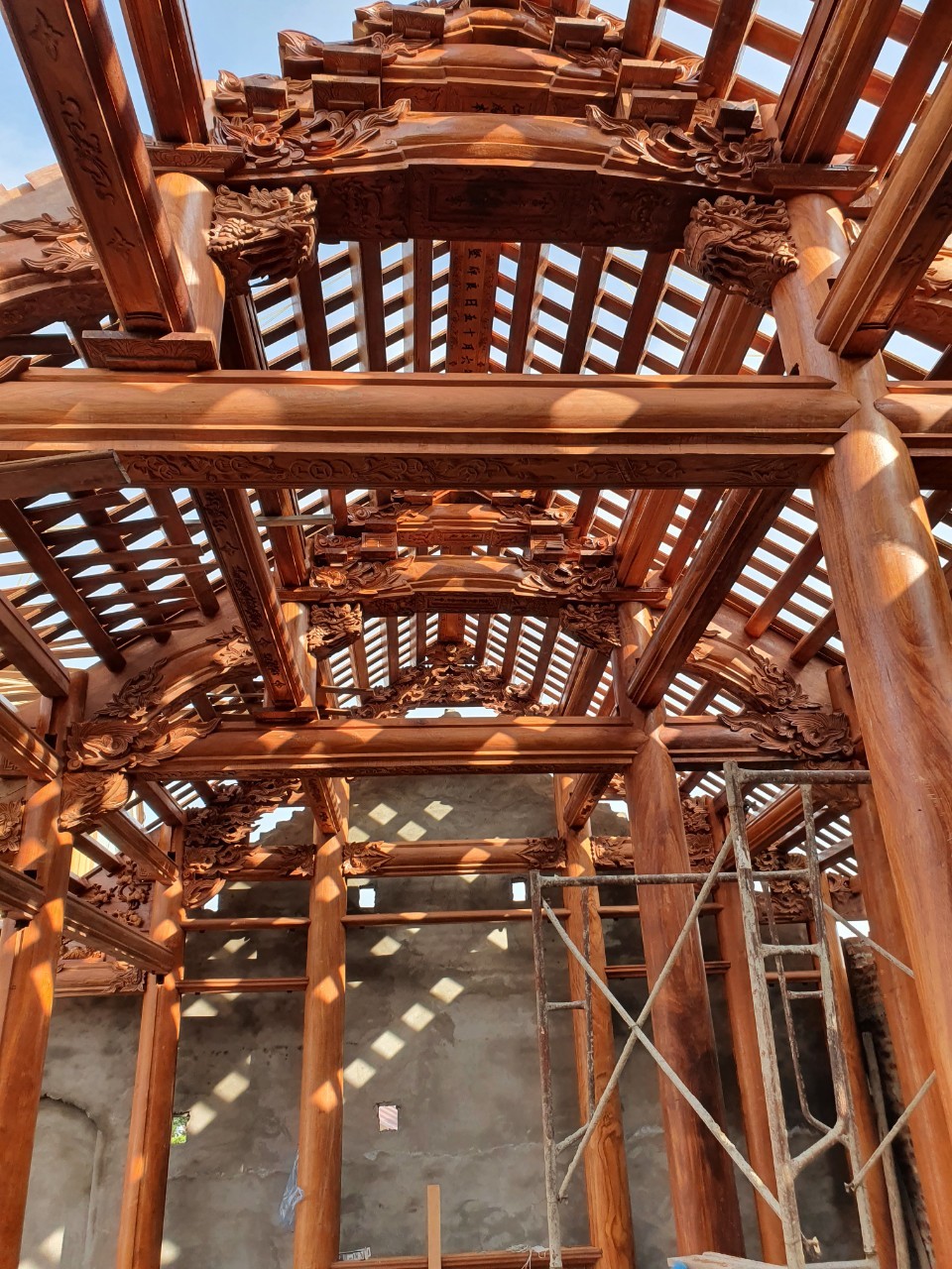 Chi tiết kiến trúc gỗ tự nhiên trong công trình